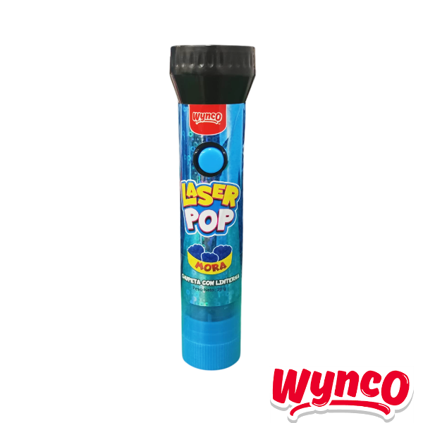 Wynco Laser-Pop Sabor Surtido Chupeta Con Linterna 20Gr
