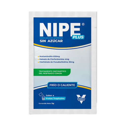 Nipe Plus Sin Azúcar Sabor Frutas Sobre  X 12Gr. Vargas