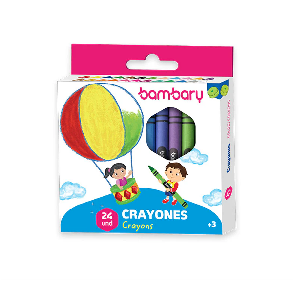 Bambary Crayones Redondos +3Años X 24 Unidades205-2015/201