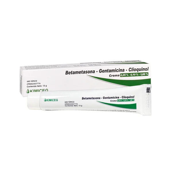 Betametasona + Gentamicina + Clioquinol Crema X 15Gr Kimiceg