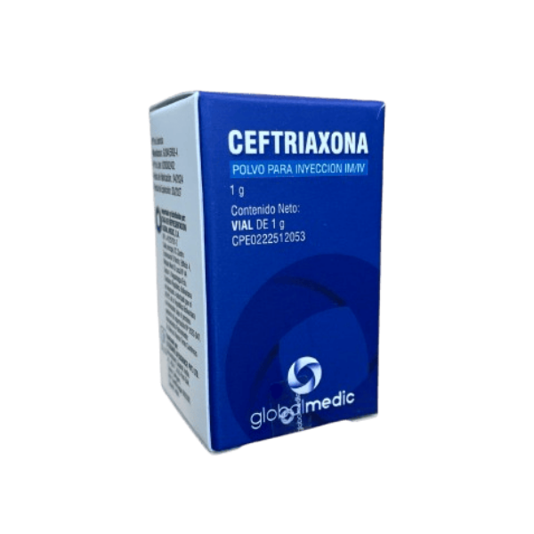 Ceftriaxona Ampolla 1Gr I.M/I.V Globalmedic