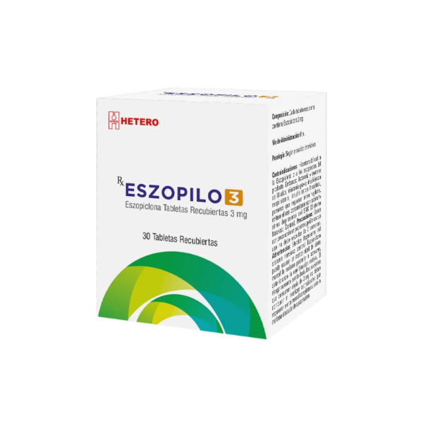Eszopilo Eszopiclona 3Mg X 30 Tabletas Hetero