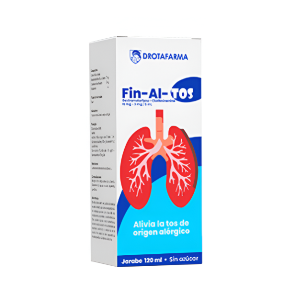 Fin-Al-Tos Jarabe  (Sin Azúcar)  15Mg-3Mg/5Ml X 120Ml Drotafarma
