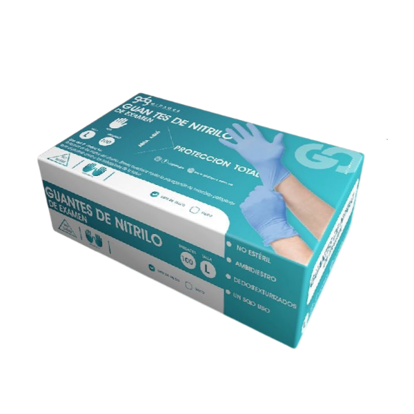 Guantes De Nitrilo Talla L Azul Sin Polvo X 100 Unidades Gidagus