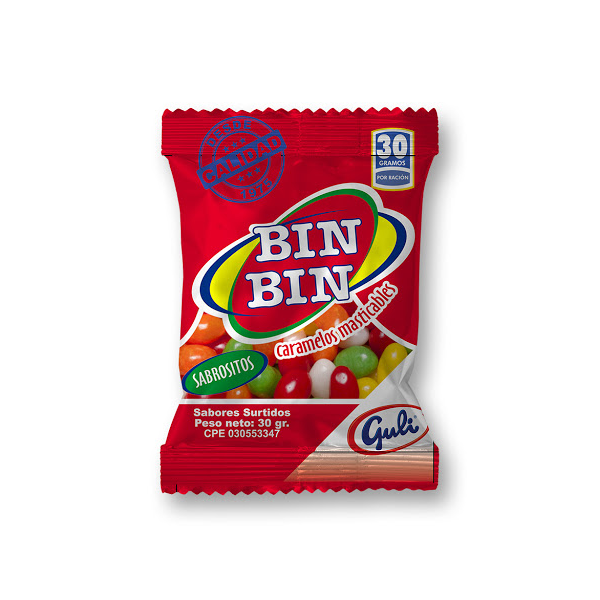 Guli Bin Bin Caramelos Masticables Sabores Surtidos 30Gr
