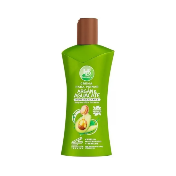Hd Cosmetic Crema Para Peinar Argan Y Aguacate 240Ml