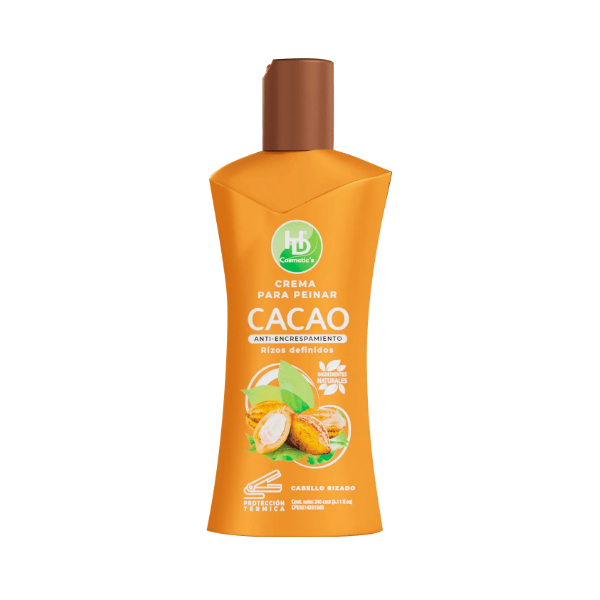 Hd Cosmetic Crema Para Peinar Cacao Anti-Encrespacmiento Rizos Definidos  240Ml