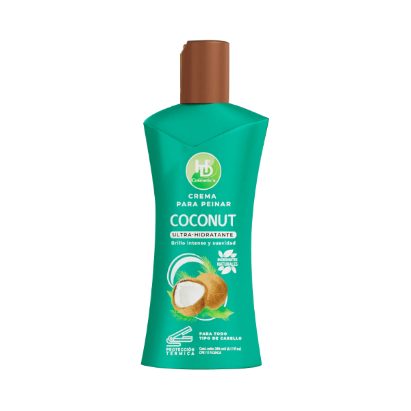 Hd Cosmetic Crema Para Peinar Coconut Brillo Intenso 240Ml