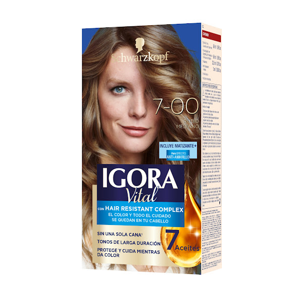 Igora Vital Tinte Estuche 7-00 Rubio Mediano 50Ml