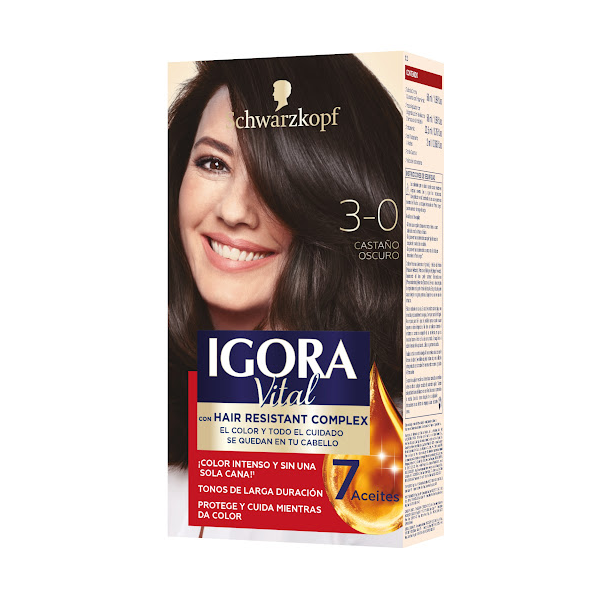 Igora Vital Tinte Estuche. Castaño Oscuro 50Ml