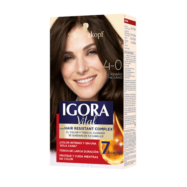 Igora Vital Tinte Estuche 4.0 Castaño Mediano 50Ml