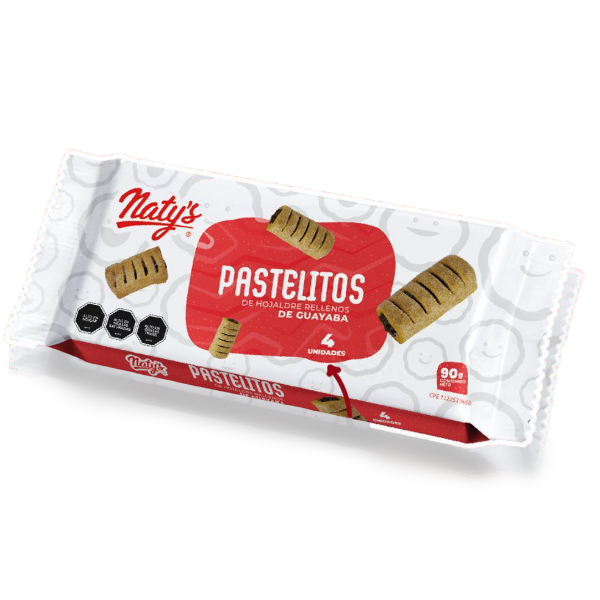 Naty`s Pastelitos De Guayaba X 4 Unidades 90Grs