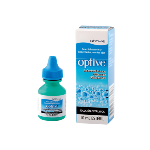 Optive 0,5%-0,9% Carboximetilcelulosa+Glicerina Gotas Oftálmicas X 10Ml Aym