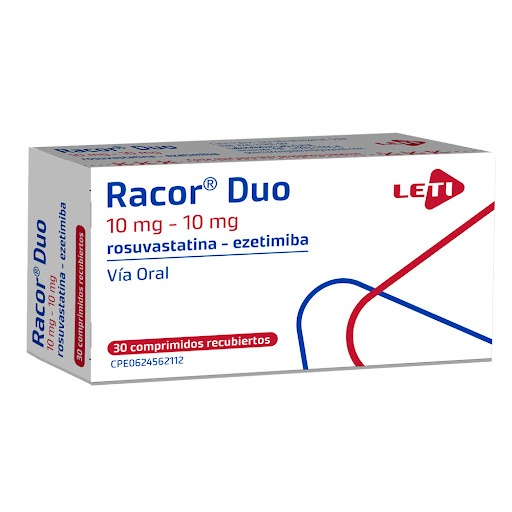Racor-Duo Ezetimiba, Rosuvastatina 10Mg/10Mg X 30 Comprimidos Leti - Imagen 2