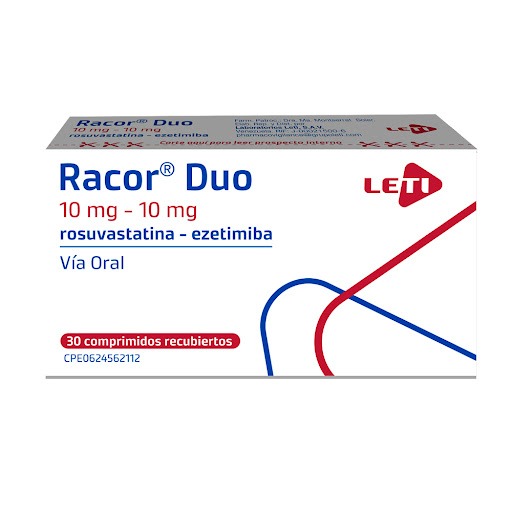 Racor-Duo Ezetimiba, Rosuvastatina 10Mg/10Mg X 30 Comprimidos Leti