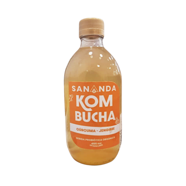 Sananda Kombucha Bebida Organica Curcuma Jengibre 485Ml.