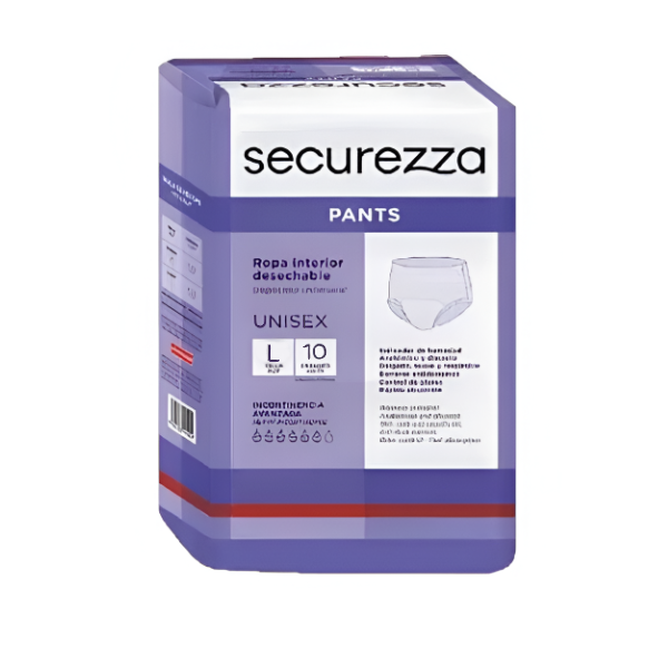 Securezza Pañal Pants Adulto Talla L X 10 Unidades