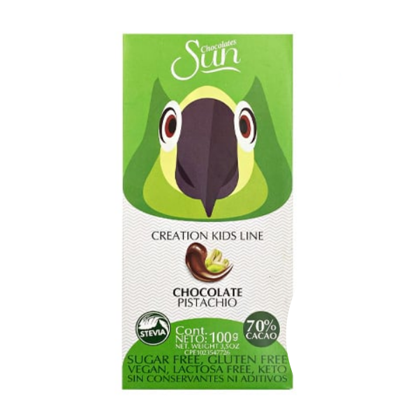 Sun Chocolate Pistacho 70% Cacao Kids Line 100Gr.