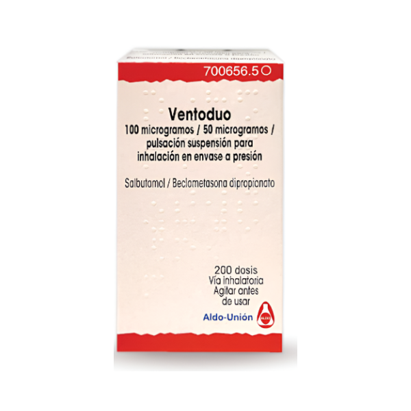 Ventoduo Inhalador Beclometasona+Salbutamol 100Mcg/200Dosis. Aldo Union