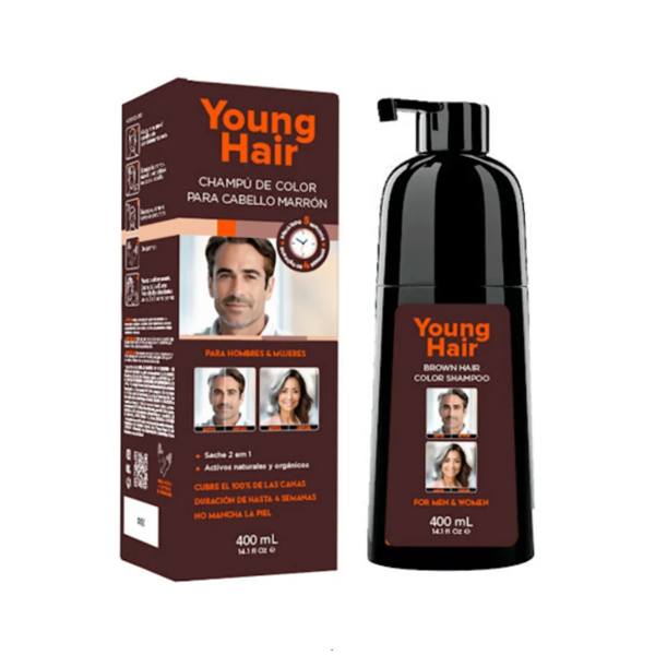 Young Hair Shampoo De Color Tono Marron 400Ml