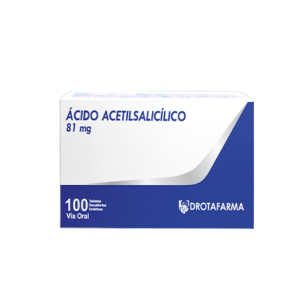 Acido Acetilsalicilico 81Mg X 10 Tabletas Drotafarma