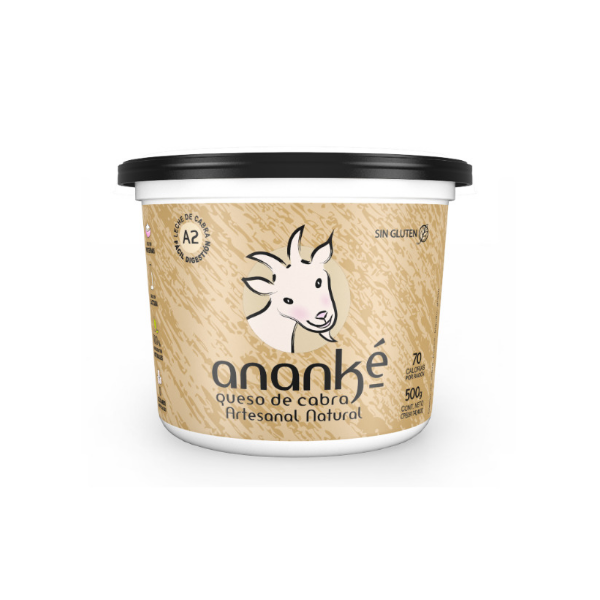 Ananke Queso De Cabra Artesanal Natural 500Gr