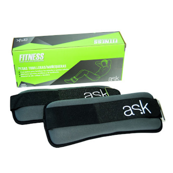 Ask Pesas Tobilleras/Muñequeras 2Kg X 2 Piezas A000104