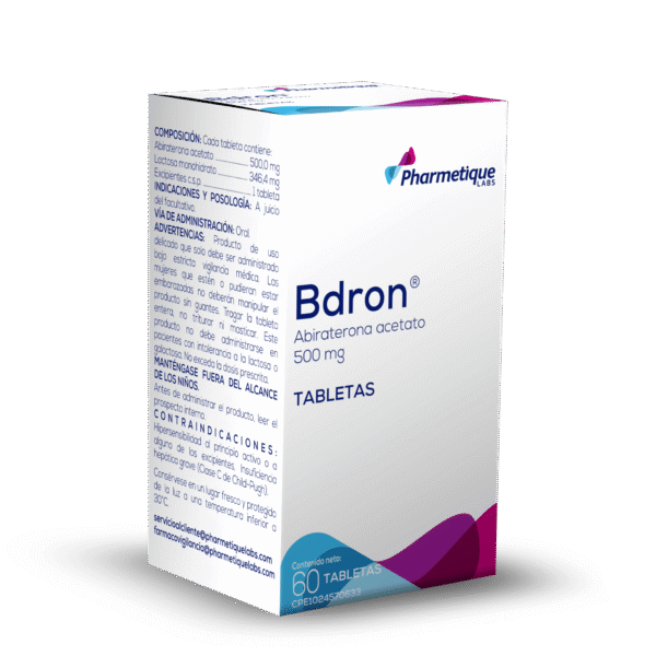 Bdron Acetato De Abiraterona 500Mg X 60 Tabletas  Pharmetique