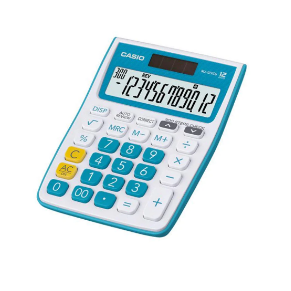 Casio Calculadora De Mesa Azul  Mj-12Vcb-Bu