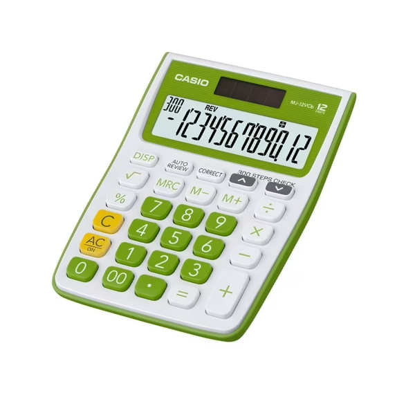 Casio Calculadora De Mesa Verde Mj-12Vcb-Gn
