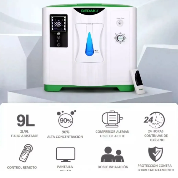 Concentrador De Oxigeno 9Lt. Dedakj - Imagen 3