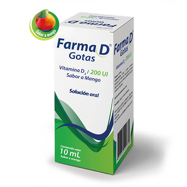 Farma D3 200Ui Sabor Mango Solución Oral Gotas 10Ml Farma
