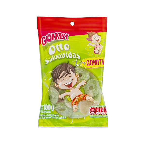 Gomby Tibu Gomitas Doble Sabor Manzana Verde Y Vainilla 100Gr
