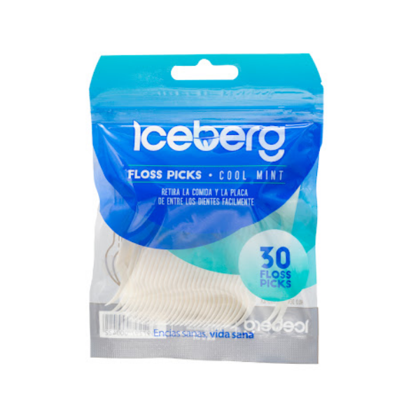 Iceberg Hilo Dental Floss Picks Coll Mint X 30 Picks