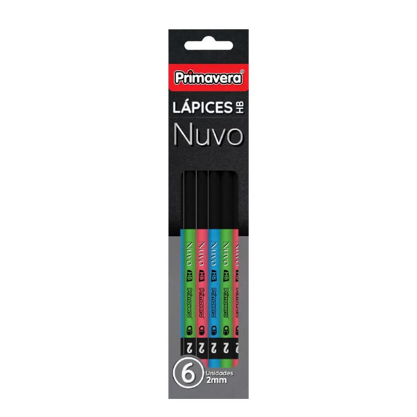 Primavera Lapices Grafito Nuvo Hb 2Mm X 6 Unidades