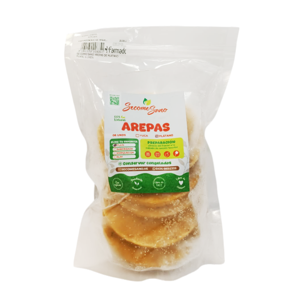 Se Come Sano Arepas De Platano Plain X 6 Unidades
