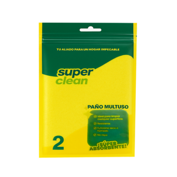 Super Clean Paño Multiuso 2 Paños