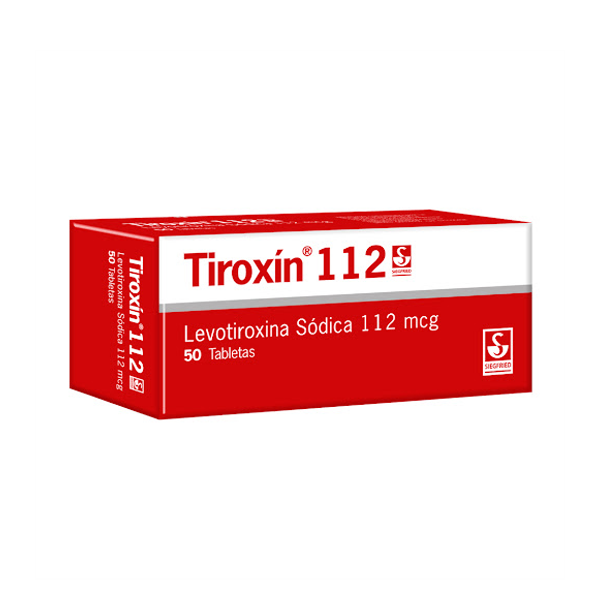 Tiroxin Levotiroxina Sódica 112Mg X 50 Tabletas Siegfried