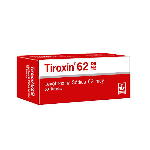 Tiroxin Levotiroxina Sódica 62Mg X 50 Tabletas Siegfried