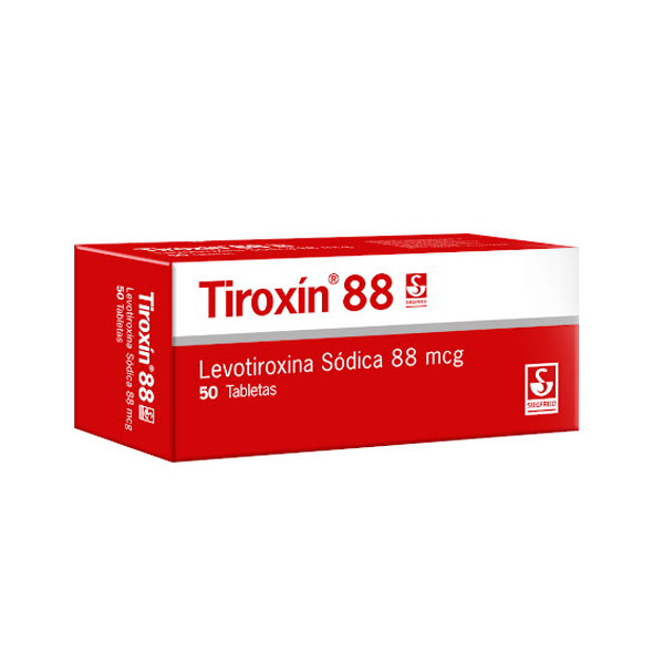 Tiroxin Levotiroxina Sódica 88Mg X 50 Tabletas Siegfried