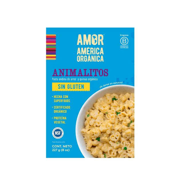 Amor America Organica Pasta Animalitos  Sin Gluten. 227Gr