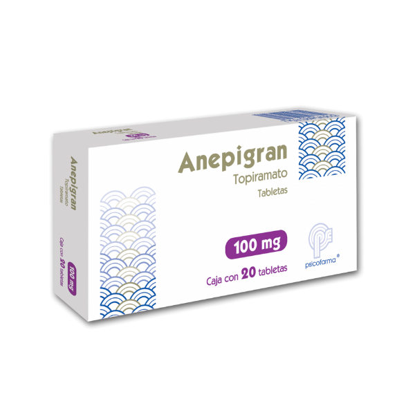 Anepigran - Topiramato 100Mg X 20 Tabletas  Psicofarma