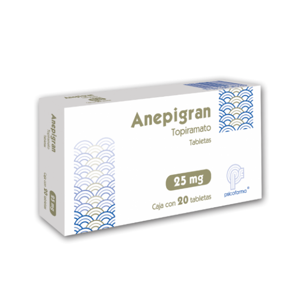 Anepigran - Topiramato 25Mg X 20 Tabletas Psicofarma