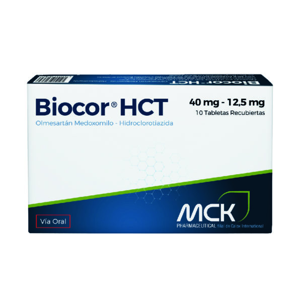 Biocor Hct Hidroclorotiazida+Olmesartán 40mg/12.5mg x 10 Tabletas - Mck