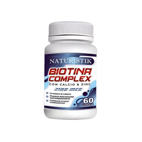 Biotina Complex 2100 Con Calcio+Zinc X 30 Cápsulas Naturistik