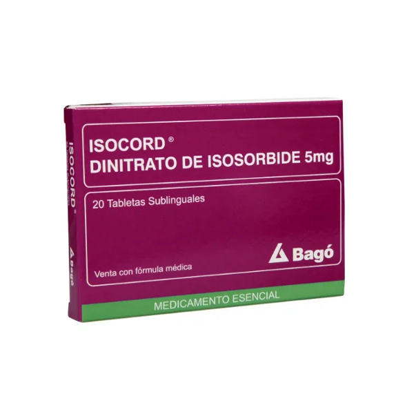 Dinitrato De Isosorbide Sl 5Mg X 20 Tabletas Bago