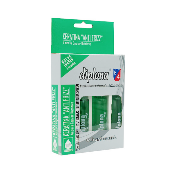 Diplona Ampollas Capilares Nutritivas  Keratina Antifrizz X 4 Unidades