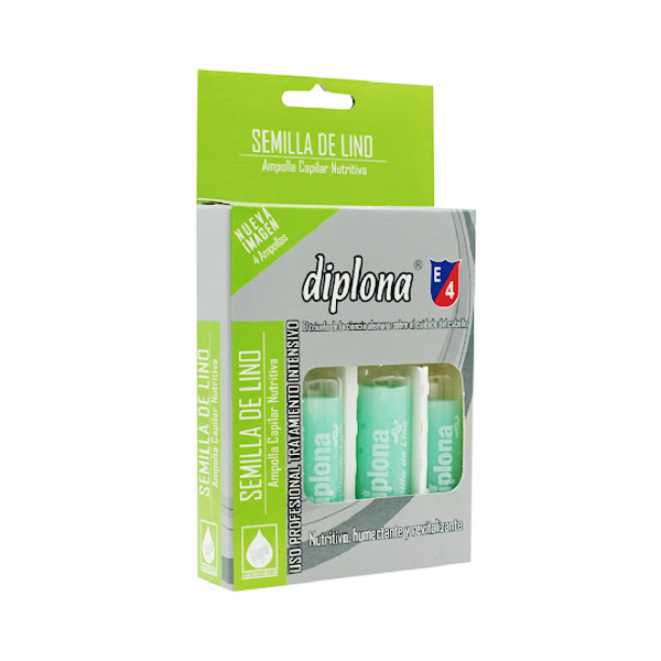 Diplona Ampollas Capilares  Nutritivas  Semilla De Lino X 4 Unidades