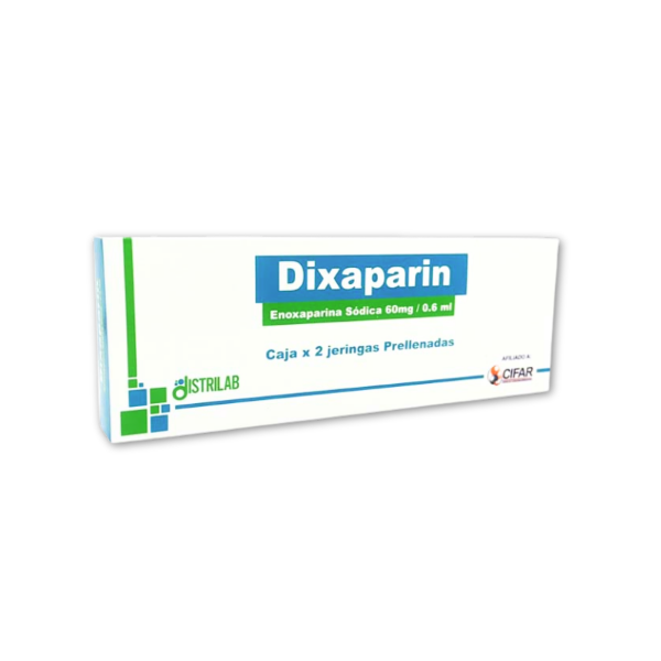Dixaparin Solución Inyectable  60Mg/0.6Ml 2 Jeringas (Prellenada) Distrilab