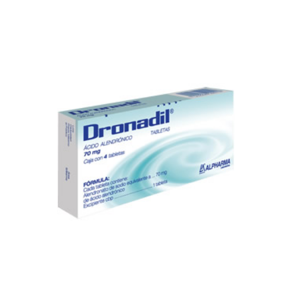 Dronadil - Ácido Alendrónico 70Mg X 4 Tabletas Alpharma